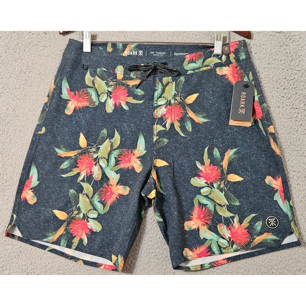 Roark Men's Passage 18" La Selva Board Shorts‎ Swim Dark Navy Size 32 NWT